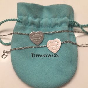 Tiffany double strand necklace and bracelet